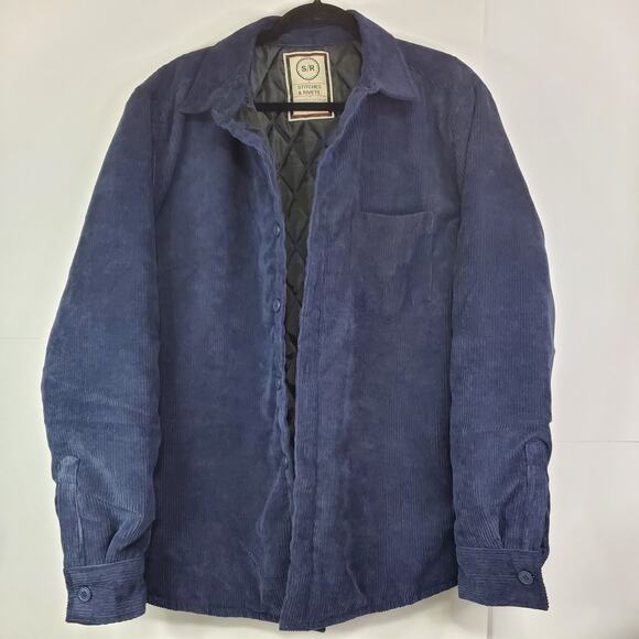 Stitches & Rivets Denim Company S/R Men’s L Corduroy Jacket quilted shacket - Picture 3 of 13